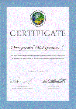 Certificado de Finalista