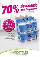 70% descuento en el segundo producto