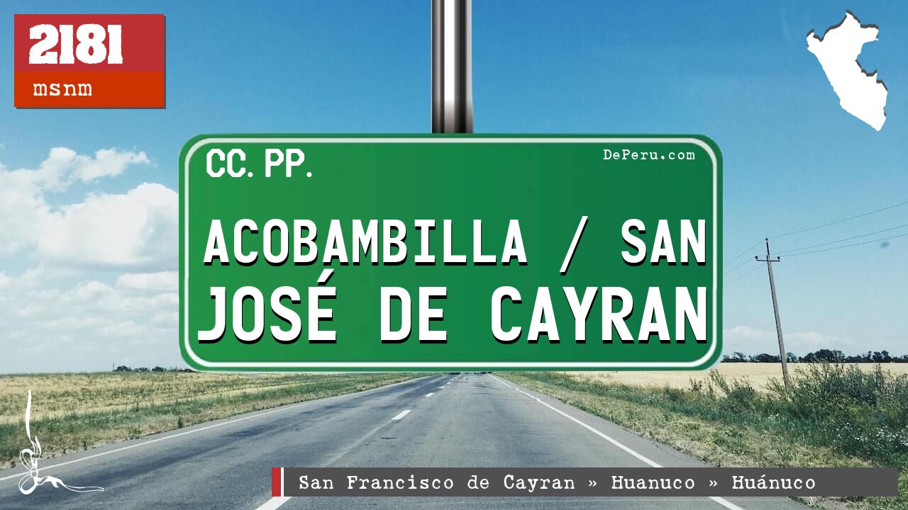 Acobambilla / San Jos de Cayran