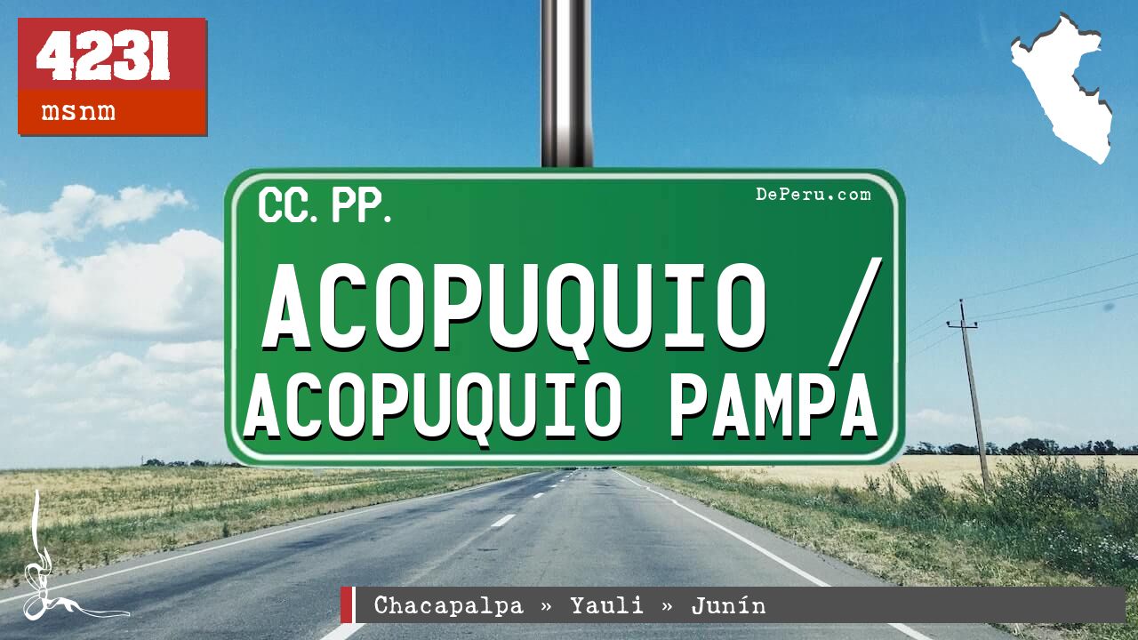 Acopuquio / Acopuquio Pampa