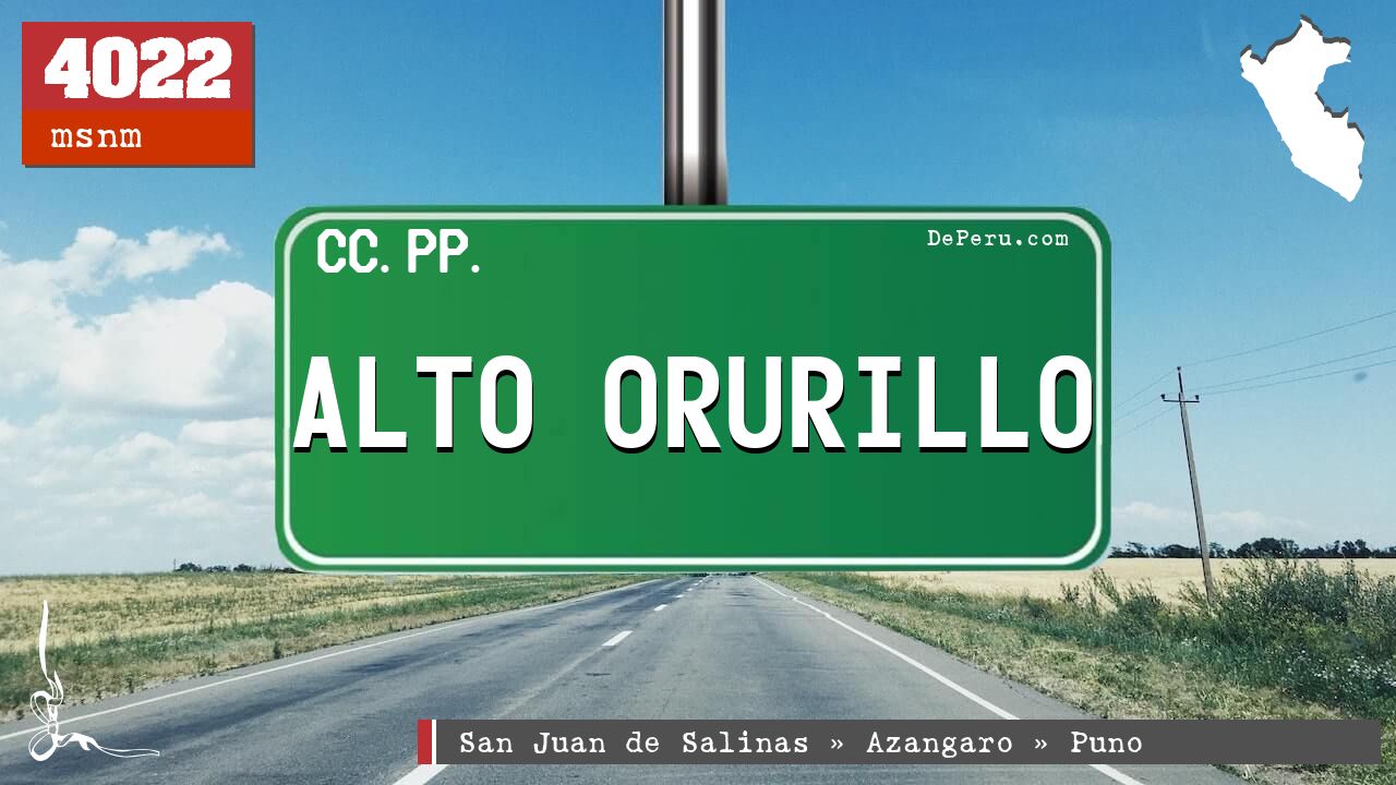 Alto Orurillo