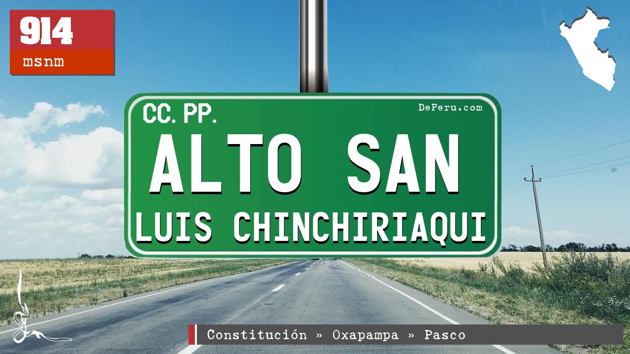 Alto San Luis Chinchiriaqui