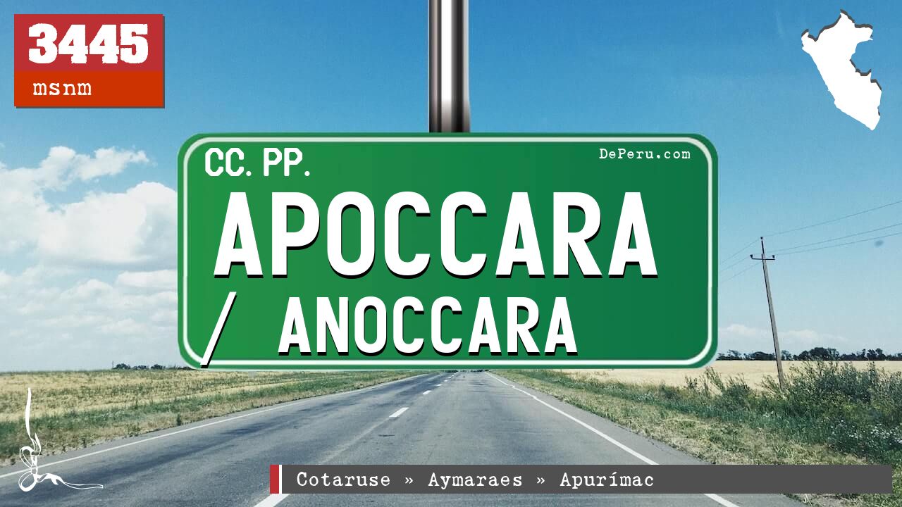 Apoccara / Anoccara