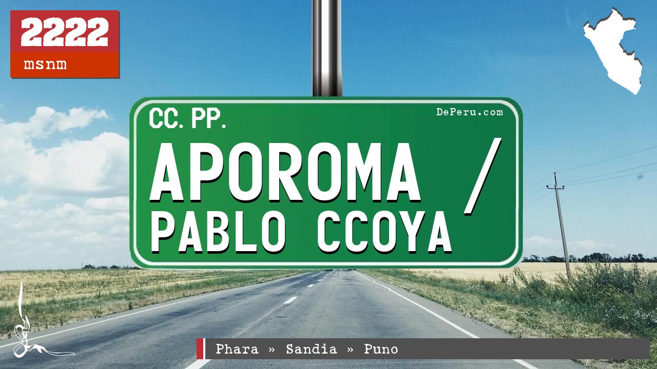 Aporoma / Pablo Ccoya
