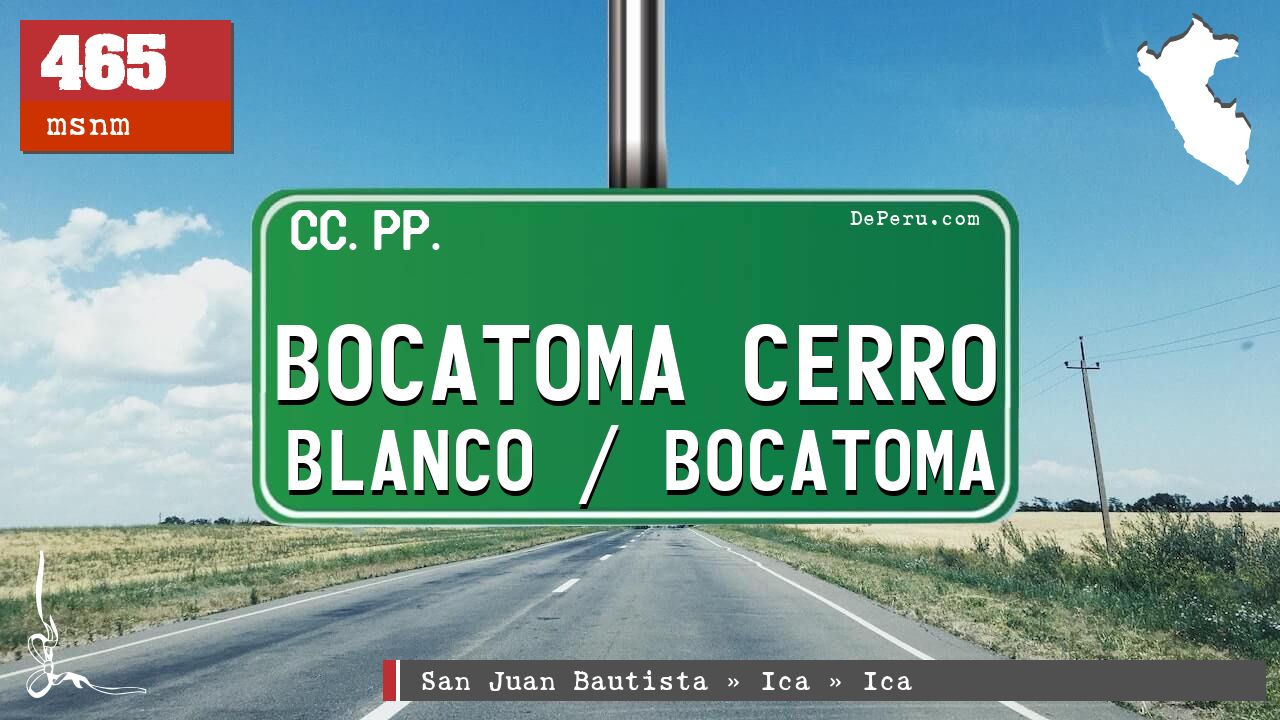 Bocatoma Cerro Blanco / Bocatoma