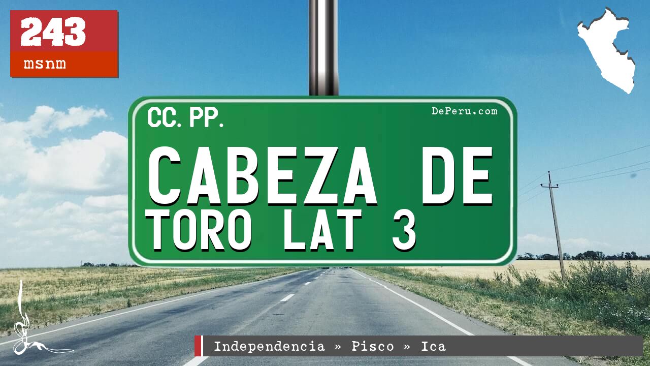 Cabeza de Toro Lat 3