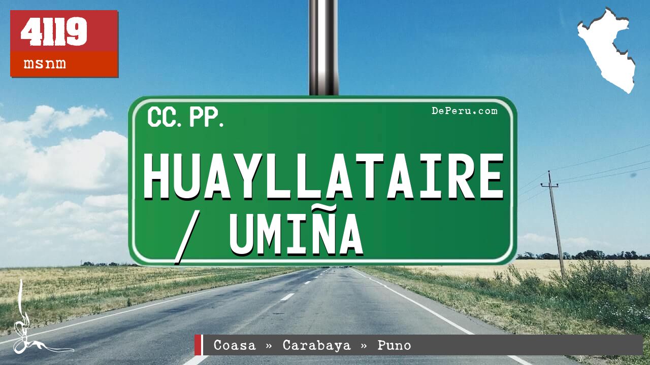 Huayllataire / Umiña
