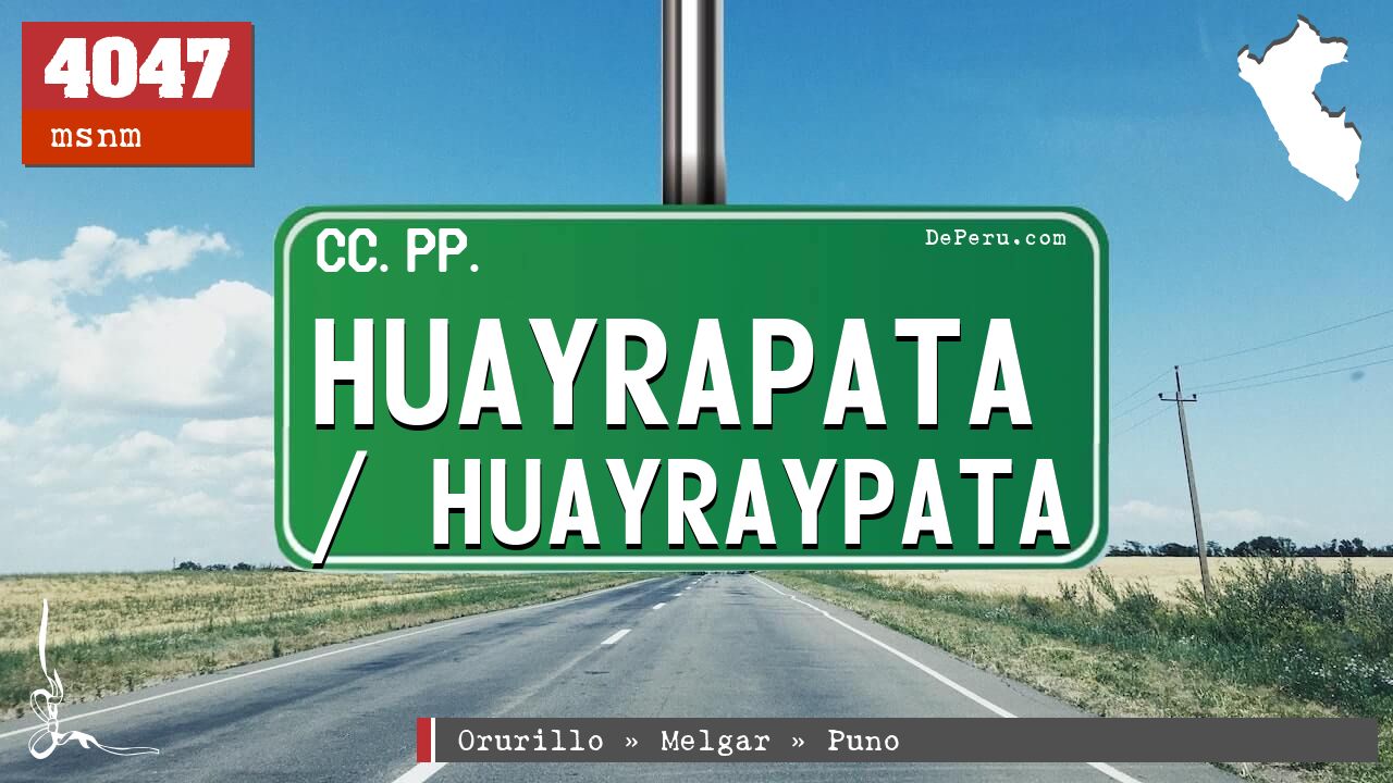 Huayrapata / Huayraypata