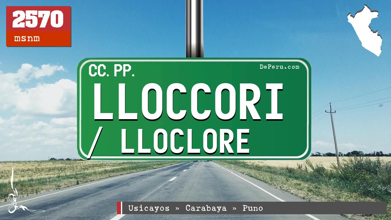 Lloccori / Lloclore