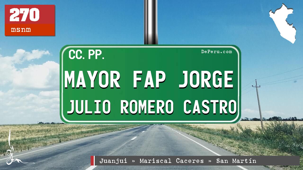 Mayor Fap Jorge Julio Romero Castro