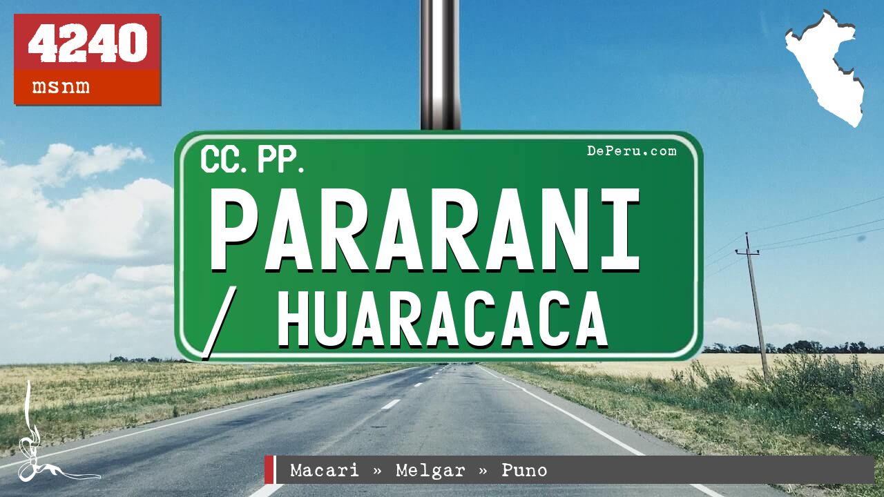 Pararani / Huaracaca