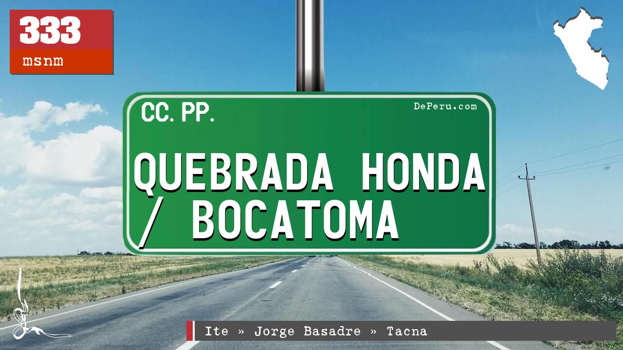 Quebrada Honda / Bocatoma