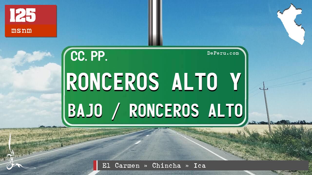 RONCEROS ALTO Y