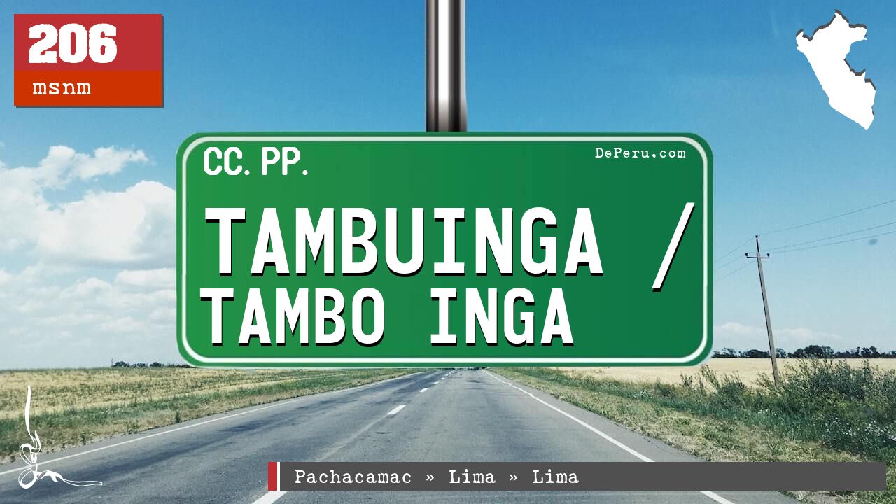 Tambuinga / Tambo Inga