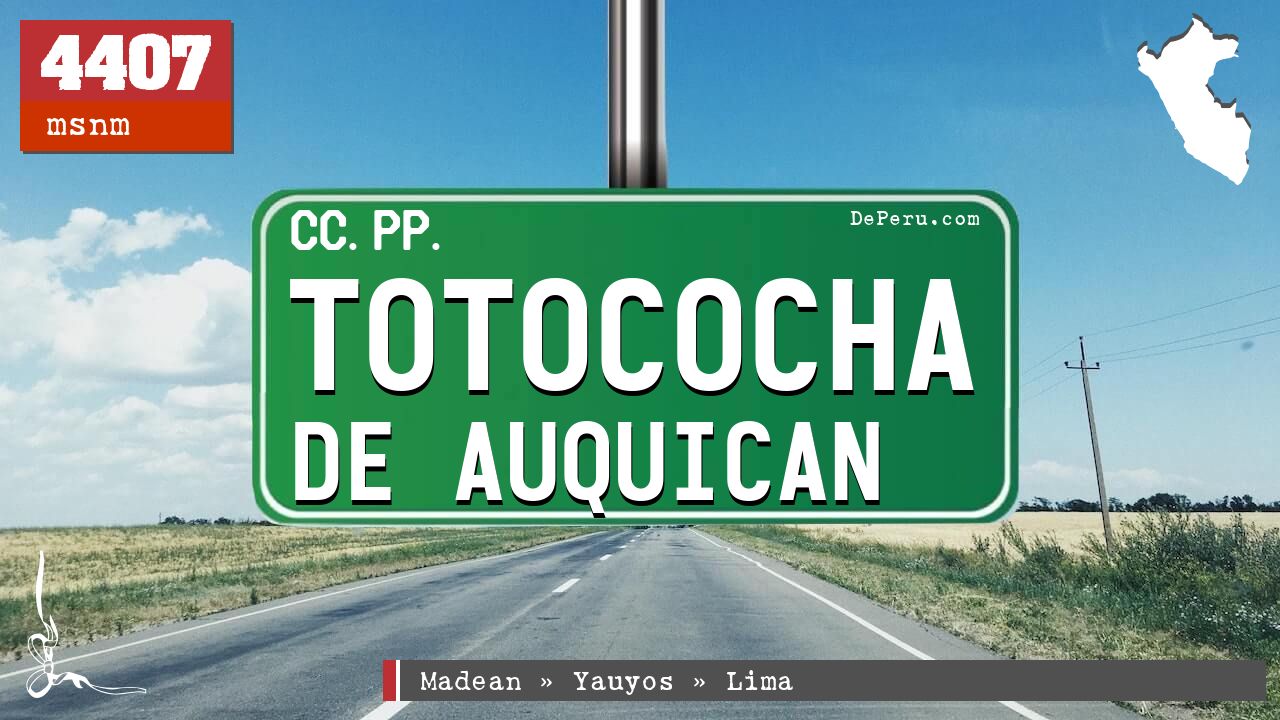 Totococha de Auquican