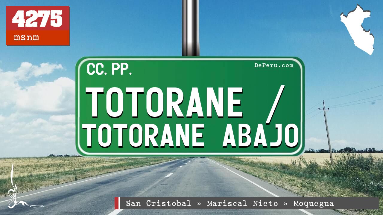 Totorane / Totorane Abajo