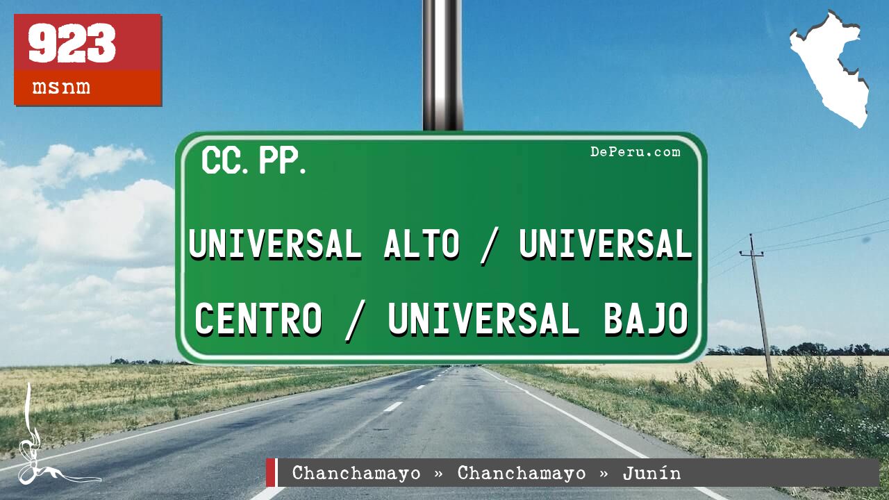Universal Alto / Universal Centro / Universal Bajo