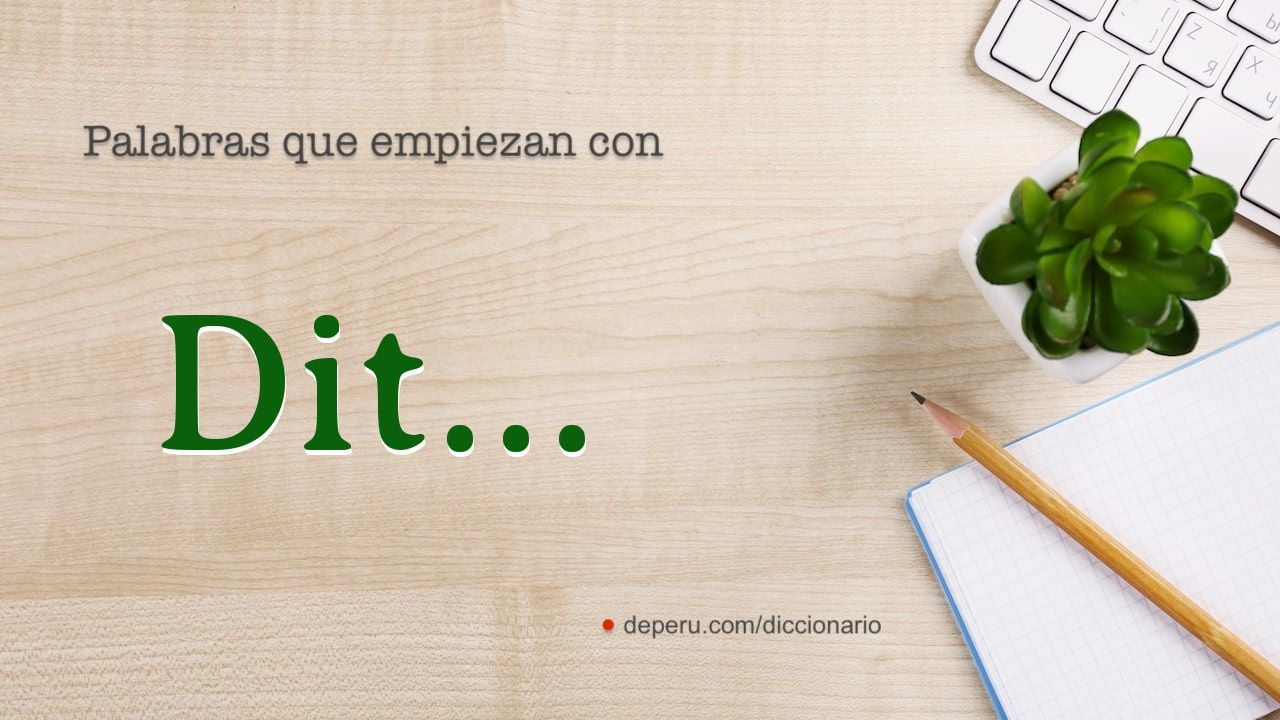 palabras del diccionario con DIT