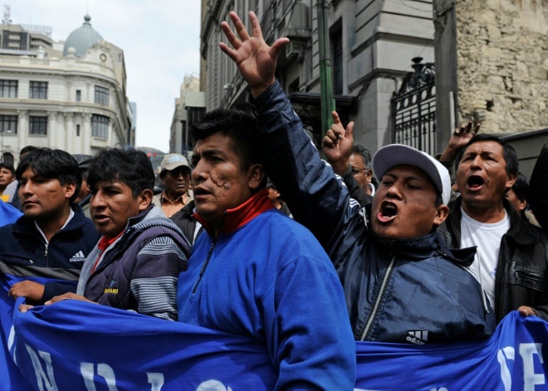 Bolivia, transporte, protestas