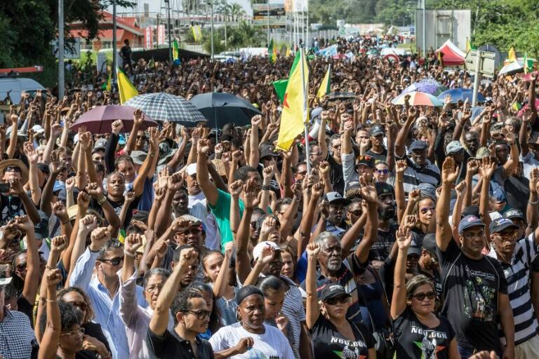 Guayana, Francia, espacio, manifestaciones, huelga
