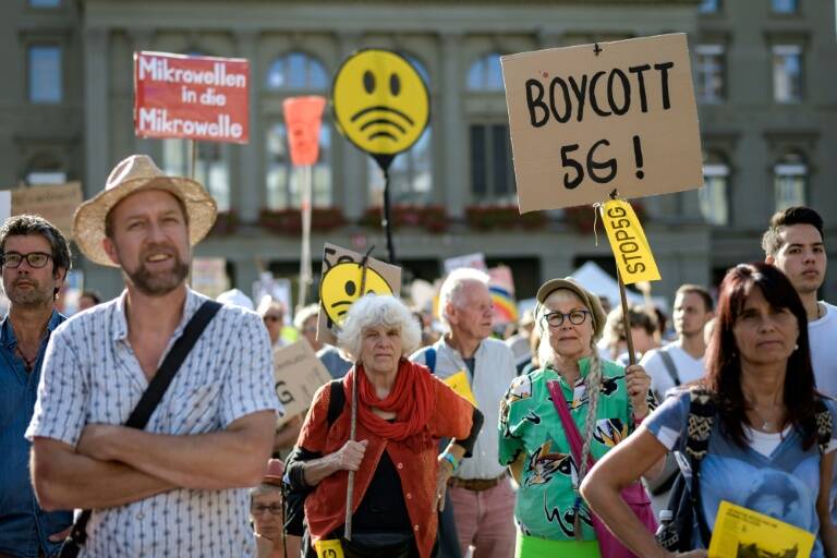 Switzerland, technology, telecoms, wireless, protest