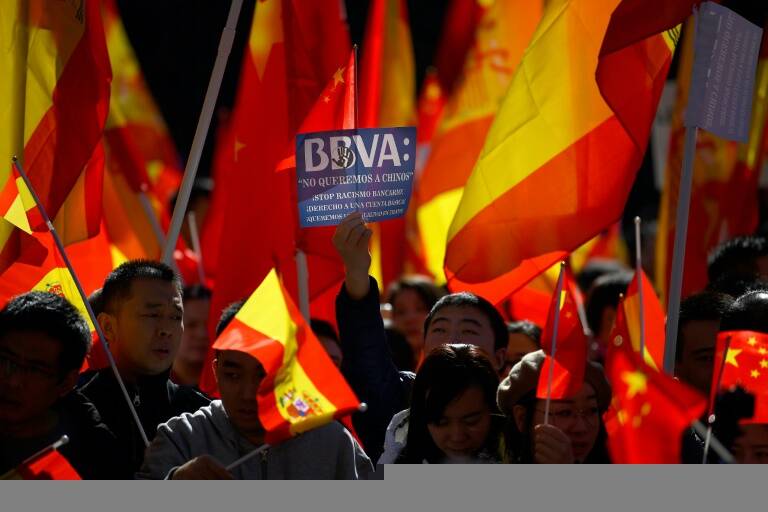 España - bancos - manifestación - China