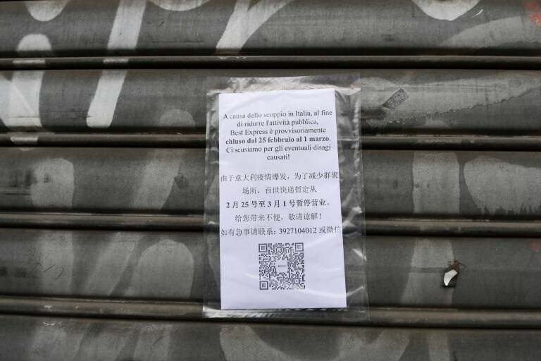 Italie - santé - épidémie - équipement - psychologie - distribution - alimentation - Chine - racisme