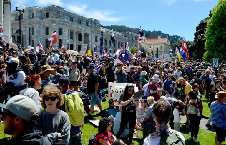 health - virus - NZealand - protest