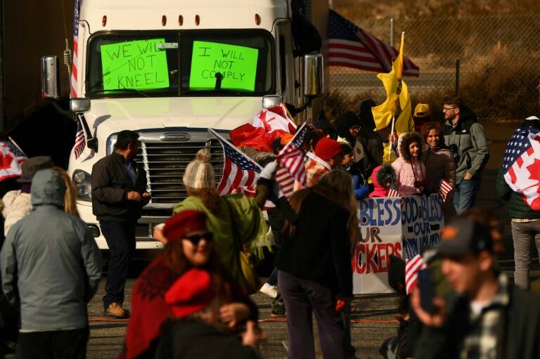 EEUU - política - marcha - camioneros - salud
