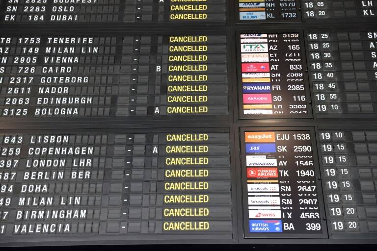 Bélgica,huelga,aviación,transporte